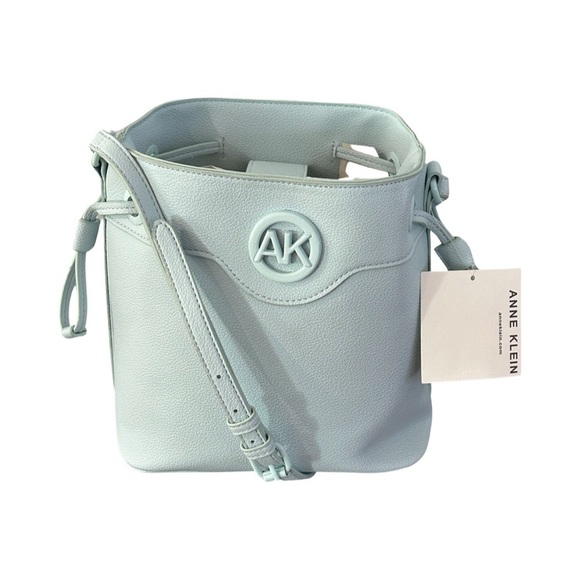 Anne Klein Costed Logo Camille Bucket Crossbody bag - Aqua